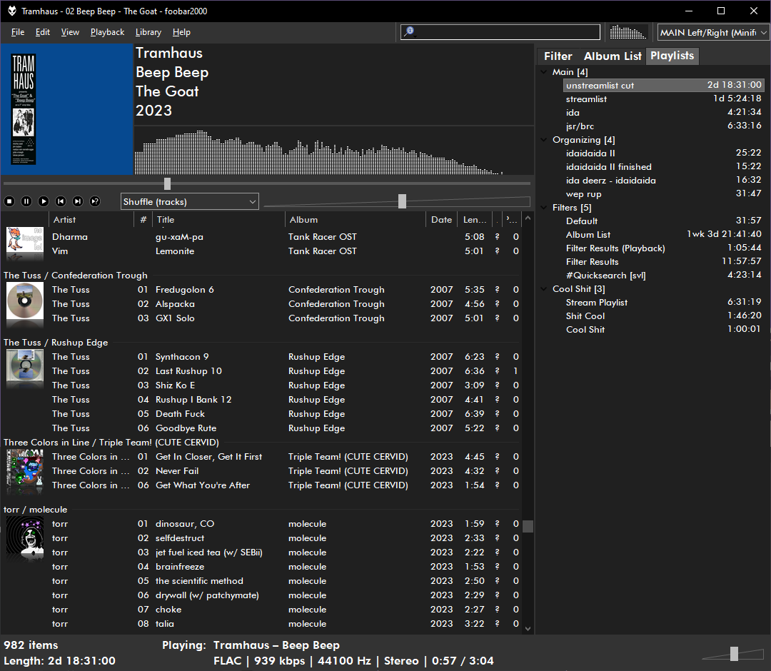 my foobar2000 layout my foobar2000 layout